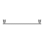 Nero York single towel rail 600mm in chrome, front view on white background