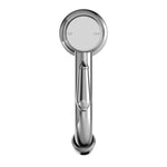 Nero York straight basin mixer tap in chrome with metal lever, shown front on against a white background