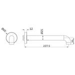 Nero Zen SS316L Round Basin/Bath Spout Only 230mm II - Brushed Bronze