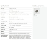Oliveri Ultraform stainless steel topmount kitchen sink with single bowl and double drainer, specifications sheet and basket waste inset