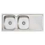 Oliveri Endeavour Double Bowl Sink With Drainer Right Hand Drainer