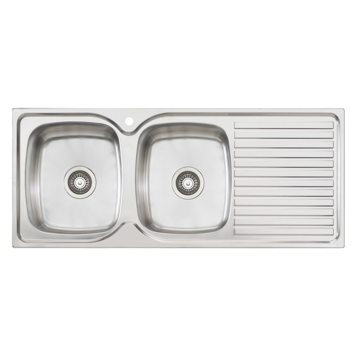 Oliveri Endeavour Double Bowl Sink With Drainer Right Hand Drainer
