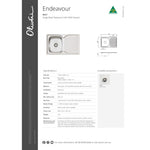 Oliveri Endeavour Single Bowl Sink With Drainer Right Hand Drainer