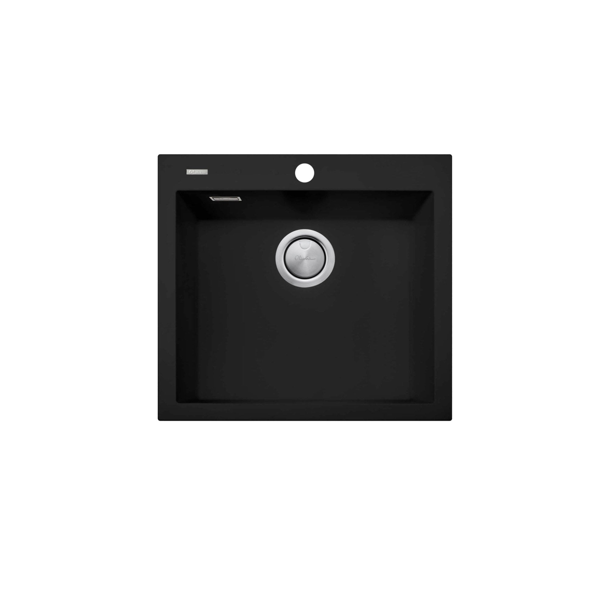 Oliveri Santorini Large Bowl Topmount Sink Matte Black