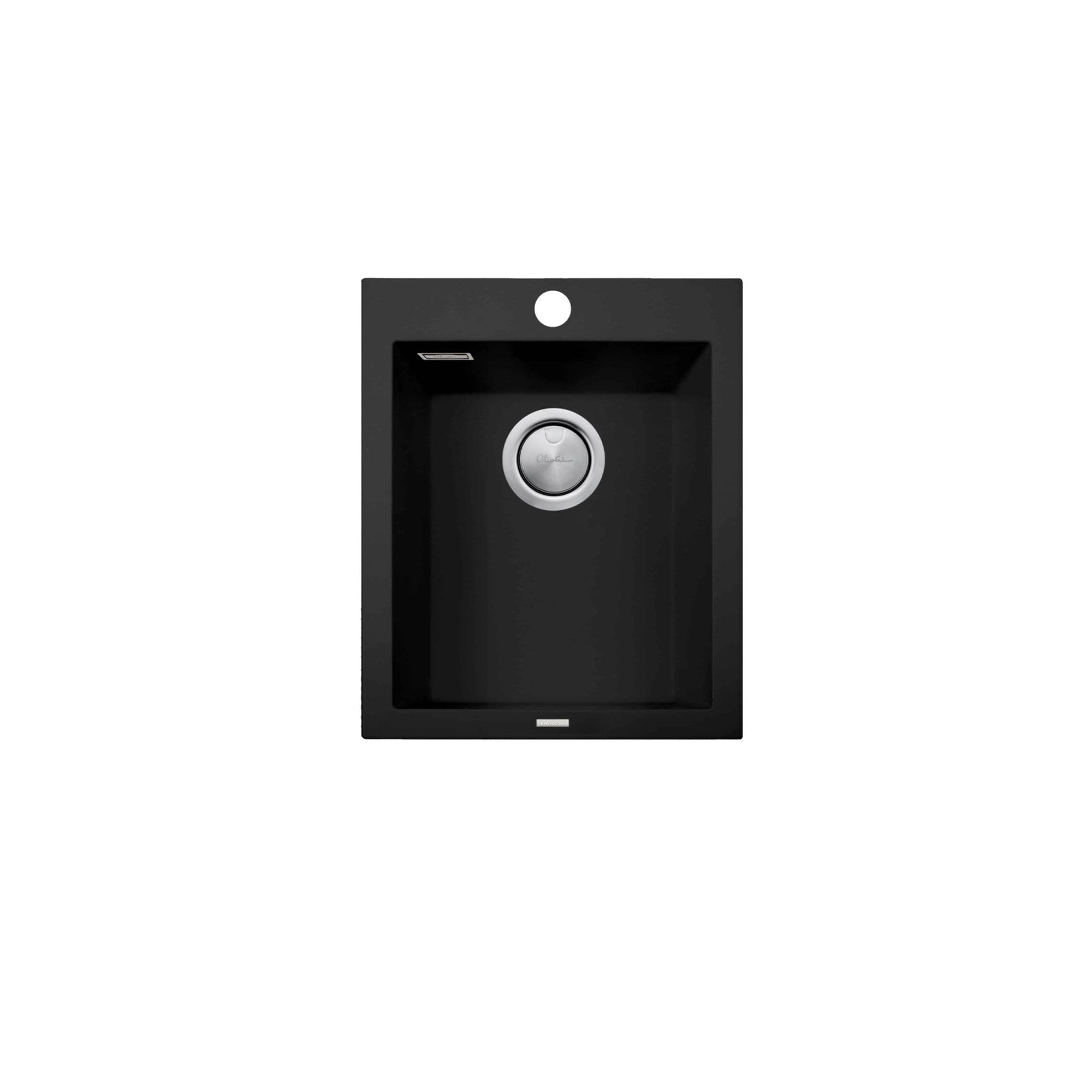 Oliveri Santorini Standard Bowl Topmount Sink Matte Black