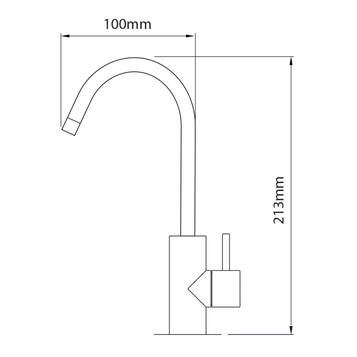 Oliveri Satellite Water Filtration System with Round Goose Neck Filter Tap