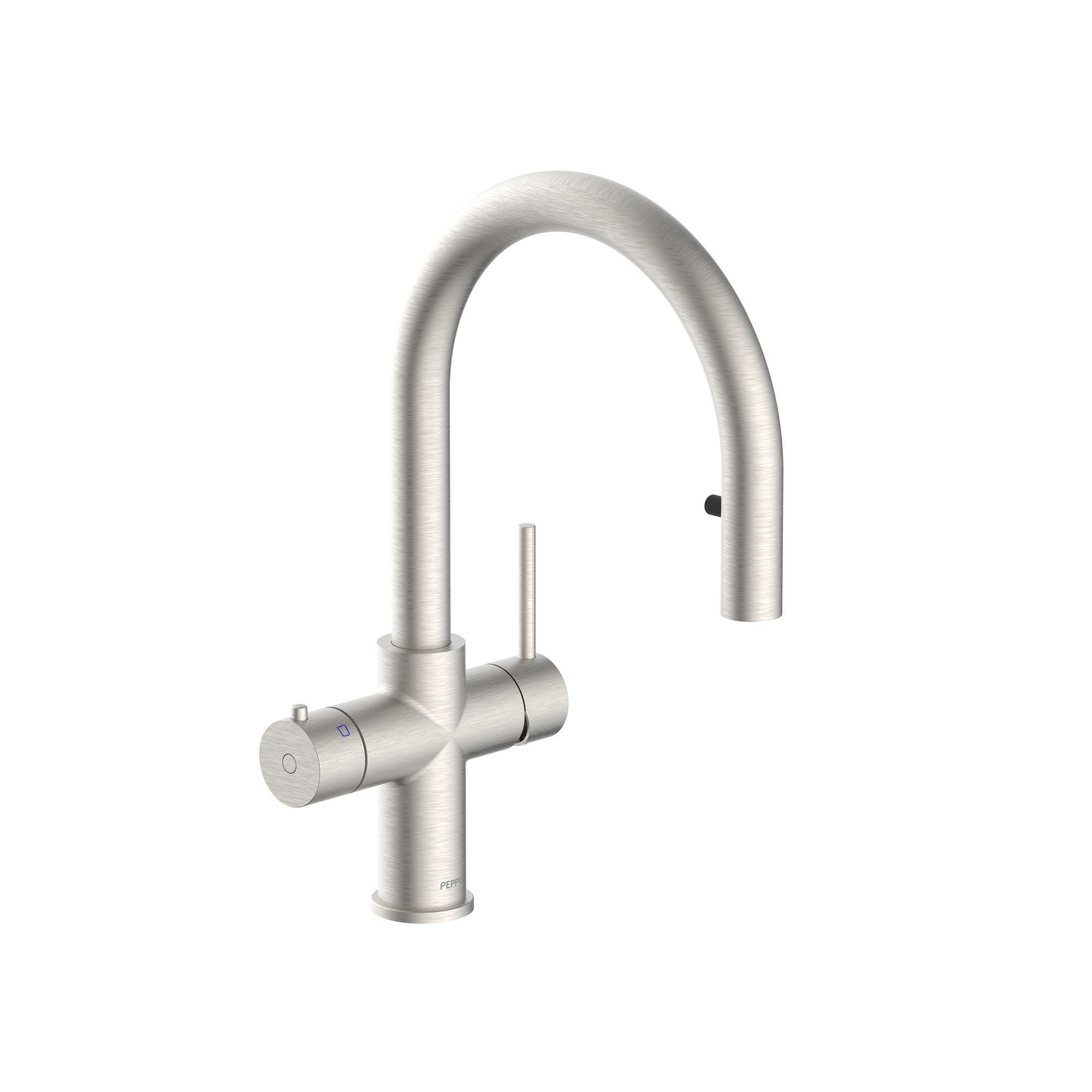Peppy Taps Flagship 4 in 1 Pullout Boiling and Ambient Filtered Tap Brushed Nickel