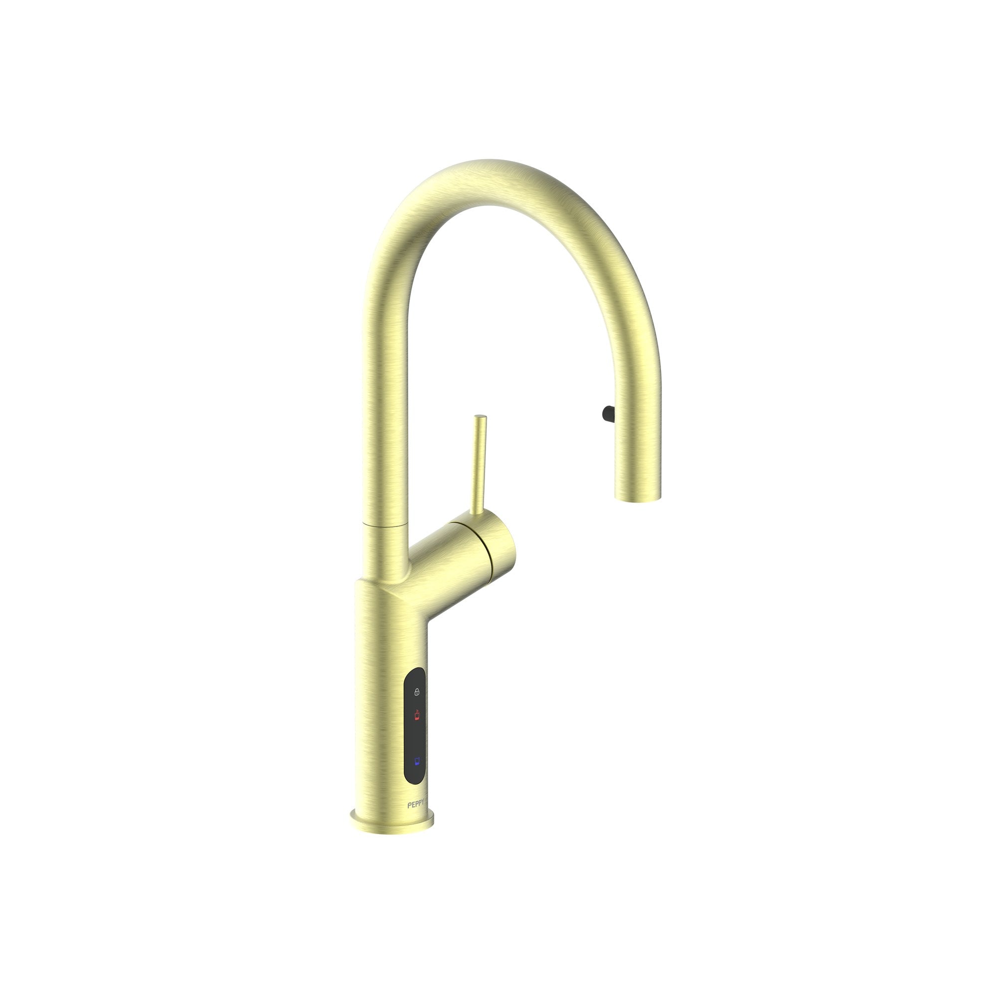 Peppy Taps Signature 4 in 1 Electronic Pullout Boiling and Chilled Filtered Tap Brushed Brass
