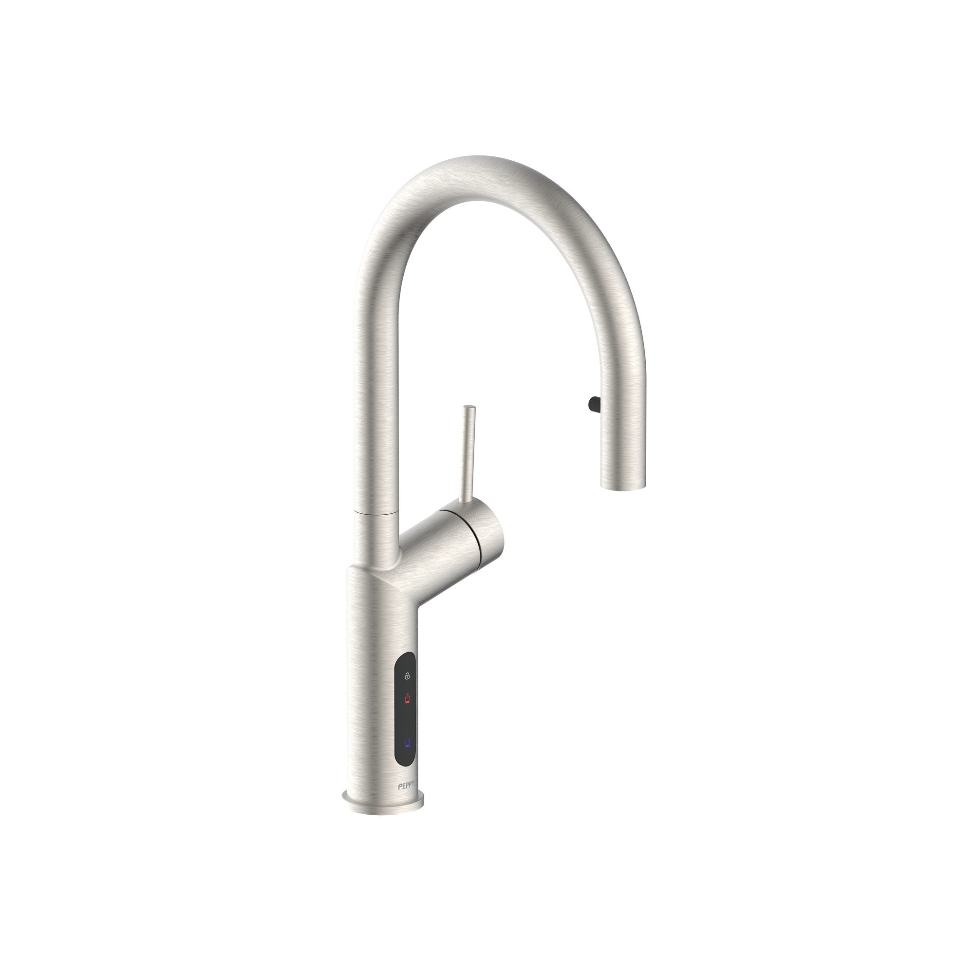 Peppy Taps Signature 4 in 1 Electronic Pullout Boiling and Chilled Filtered Tap Brushed Nickel