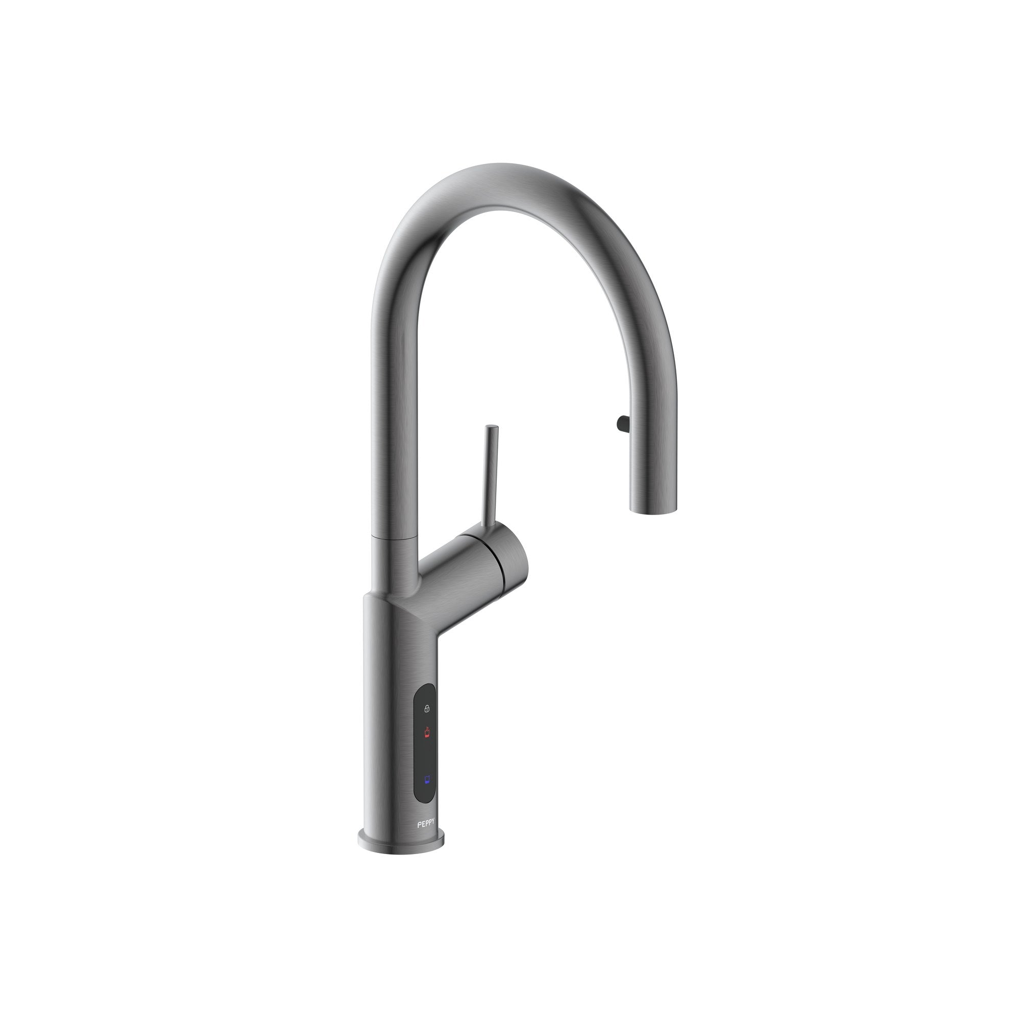 Peppy Taps Signature 4 in 1 Electronic Pullout Boiling and Chilled Filtered Tap Gunmetal