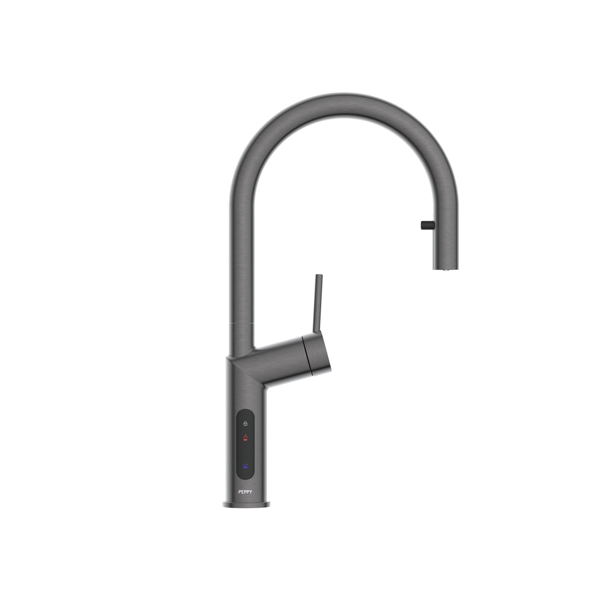 Peppy Taps Signature 4 in 1 Electronic Pullout Boiling and Chilled Filtered Tap Gunmetal
