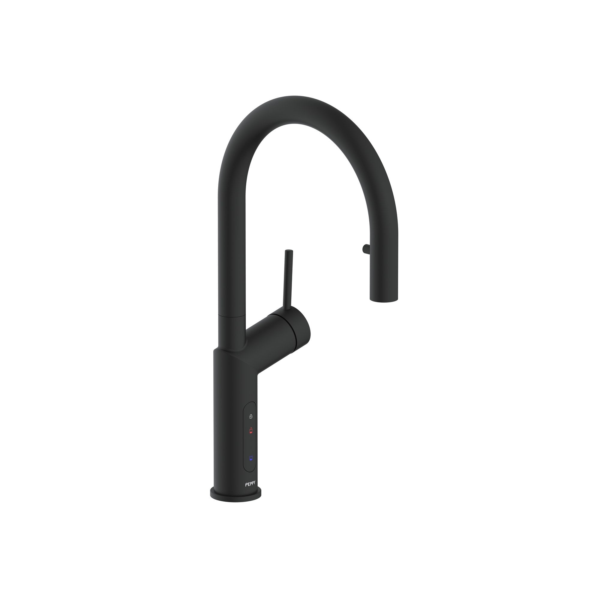 Peppy Taps Signature 4 in 1 Electronic Pullout Boiling and Chilled Filtered Tap Matte Black