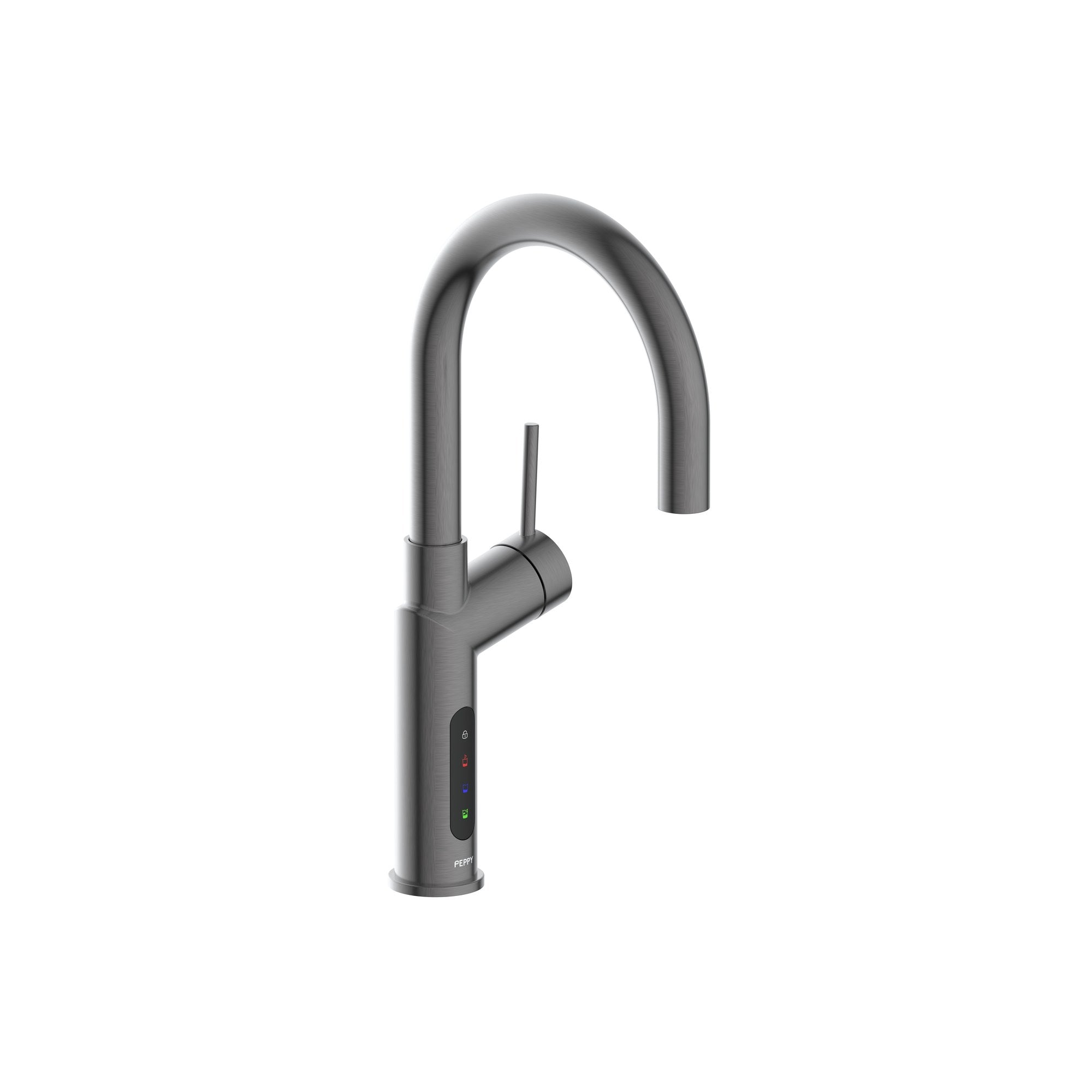 Peppy Taps Signature 5 in 1 Electronic Boiling, Chilled and Sparkling Filtered Tap Gunmetal