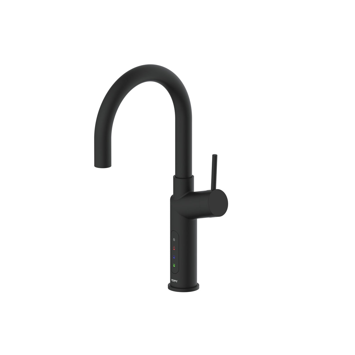 Peppy Taps Signature 5 in 1 Electronic Boiling, Chilled and Sparkling Filtered Tap Matte Black