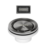 Phoenix 50mm Covered Sink Basket Waste & Overflow Brushed Carbon
