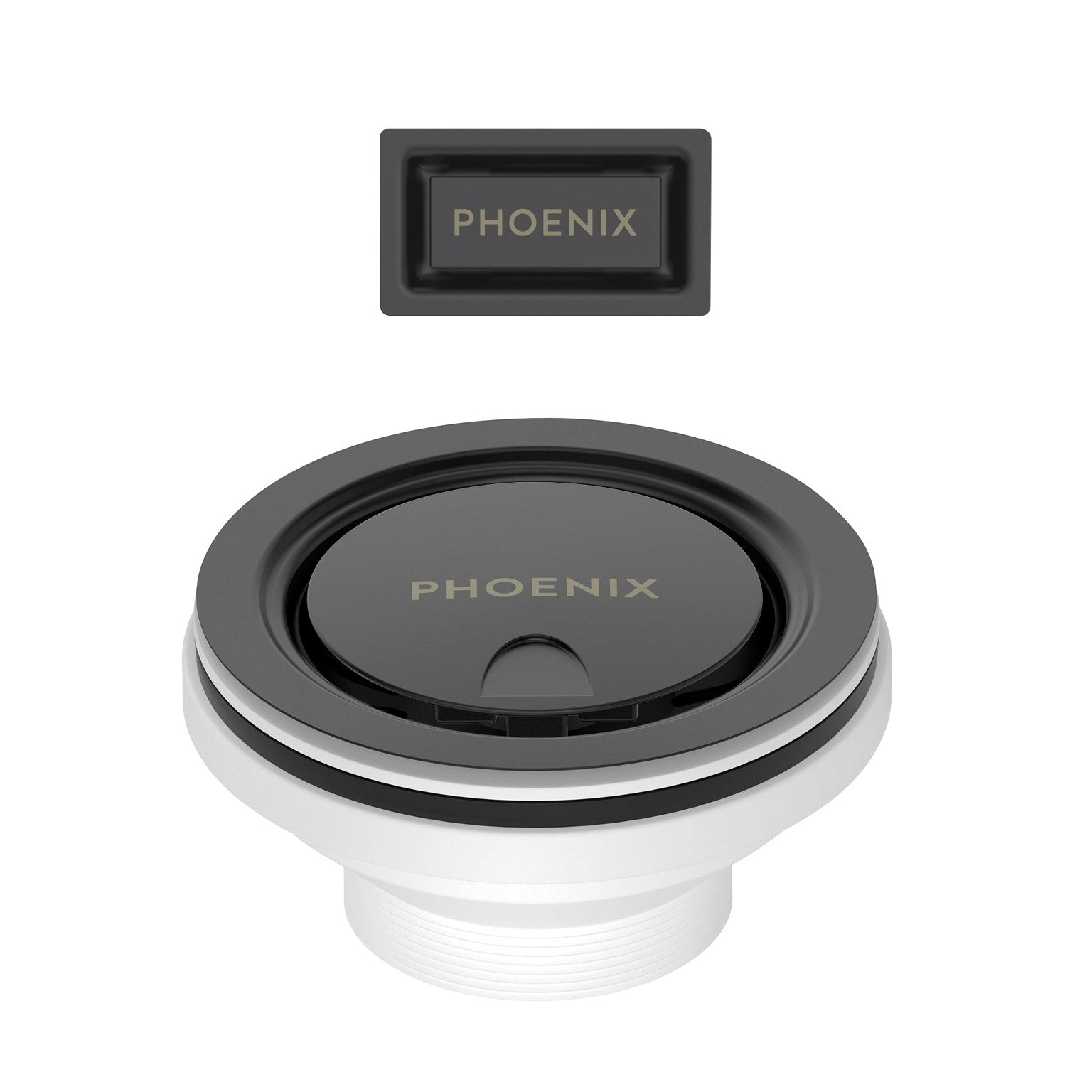 Phoenix 50mm Covered Sink Basket Waste & Overflow Matte Black