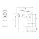 Phoenix Arlo Basin Mixer 6 Star Matte Black