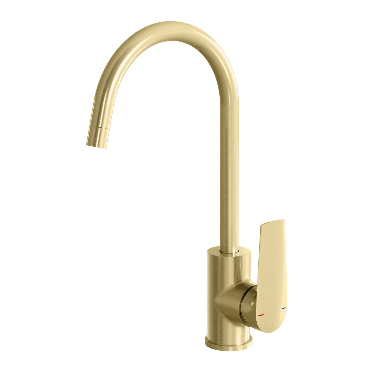 Phoenix Arlo Sink Mixer 6 Star 200mm Gooseneck Brushed Gold