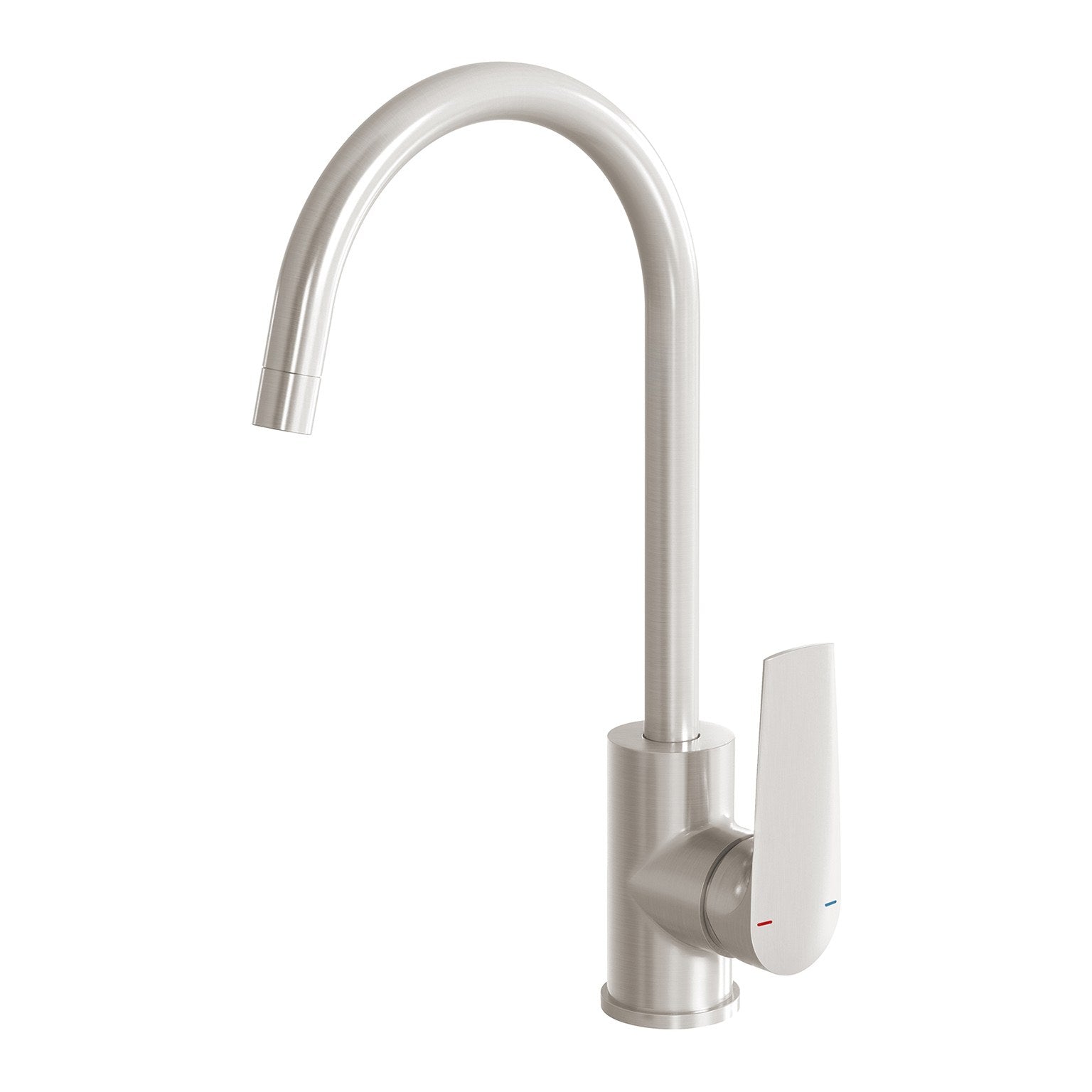 Phoenix Arlo Sink Mixer 6 Star 200mm Gooseneck Brushed Nickel