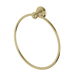 Phoenix Cromford brushed gold hand towel holder, round wall-mounted bathroom accessory