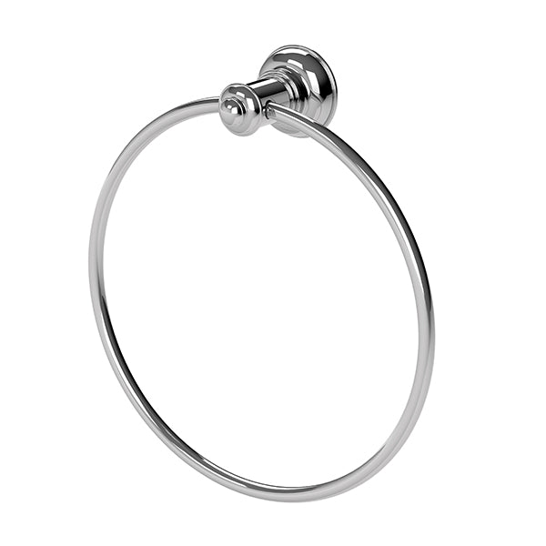 Phoenix Cromford chrome hand towel holder, round wall-mounted bathroom accessory