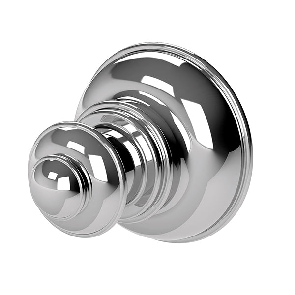 Phoenix Cromford chrome robe hook, wall-mounted round bathroom accessory with polished finish