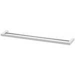 Phoenix Gloss double towel rail 800mm in chrome, horizontal bathroom accessory on white background