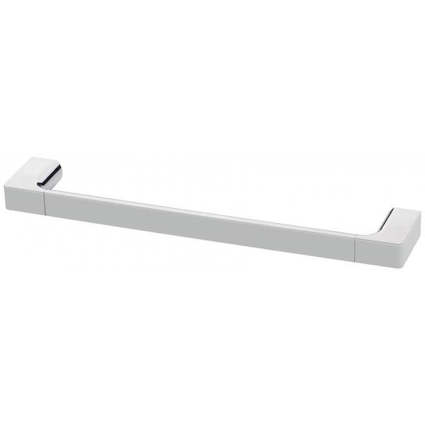 Phoenix Gloss chrome hand towel holder, 390mm, wall-mounted bar with square ends