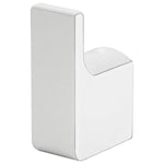 Phoenix Gloss robe hook in polished chrome, wall-mounted bathroom accessory with rounded rectangular form on white background