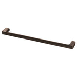 Phoenix Gloss single towel rail in brushed bronze, modern 600mm bathroom accessory with flat profile and curved brackets