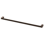 Phoenix Gloss single towel rail in brushed bronze, 800mm straight bar on white background