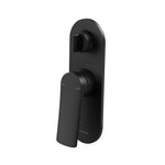 Phoenix Kusabi SwitchMix shower and bath diverter mixer in matte black, wall-mounted with lever handle and rounded backplate