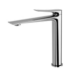 Phoenix Kusabi vessel mixer tap in chrome, tall square-profile basin mixer shown on white background
