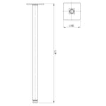 Phoenix Lexi Ceiling Arm 450mm Chrome