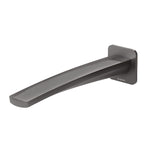 Phoenix Mekko wall basin outlet tap, 200mm, brushed carbon finish, wall-mounted spout