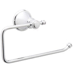 Phoenix Nostalgia chrome hand towel holder with wall-mounted round backplate, shown front on