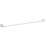 Phoenix Nostalgia single towel rail 760mm in polished chrome, wall-mounted with traditional round ends
