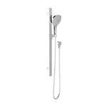 Phoenix Nuage chrome rail shower with square handpiece and adjustable slider, shown on white background