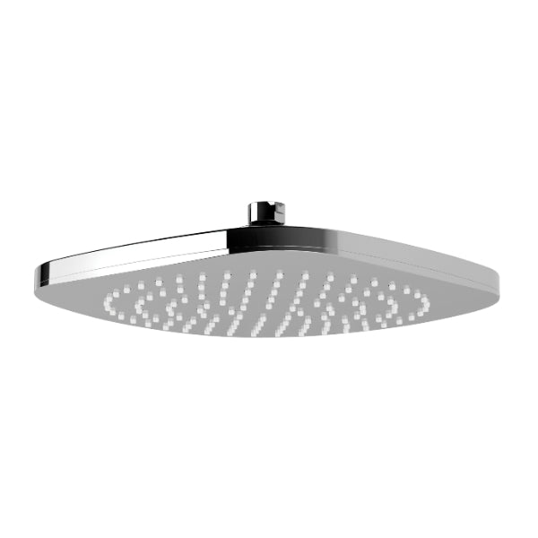 Phoenix Nuage square shower rose in chrome, front view on white background
