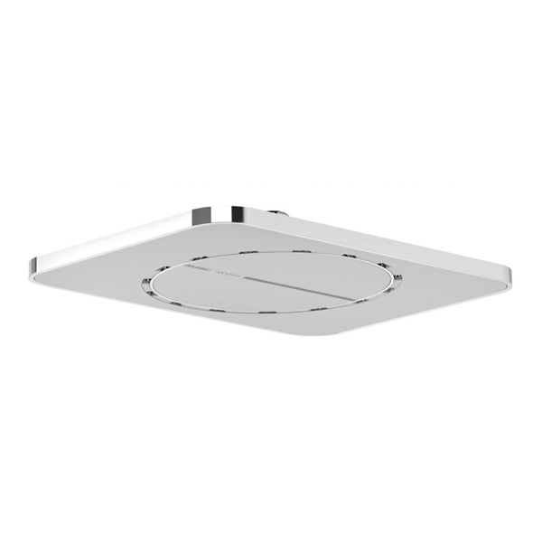 Phoenix NX ORLI chrome rectangular shower rose, square slimline overhead head view