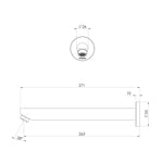 Phoenix Pina Bath Outlet 250mm Brushed Nickel