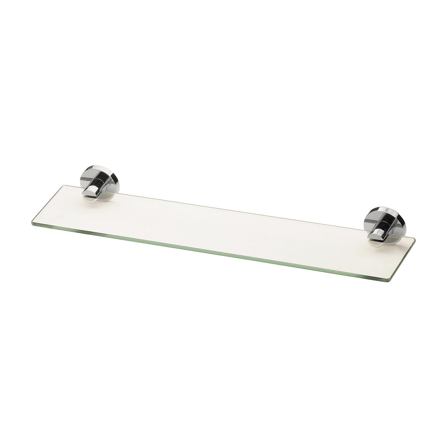 Phoenix Radii Glass Shelf Round Plate Chrome
