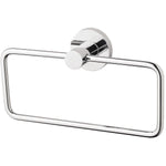 Phoenix Radii chrome hand towel holder with round wall plate and rectangular ring mount
