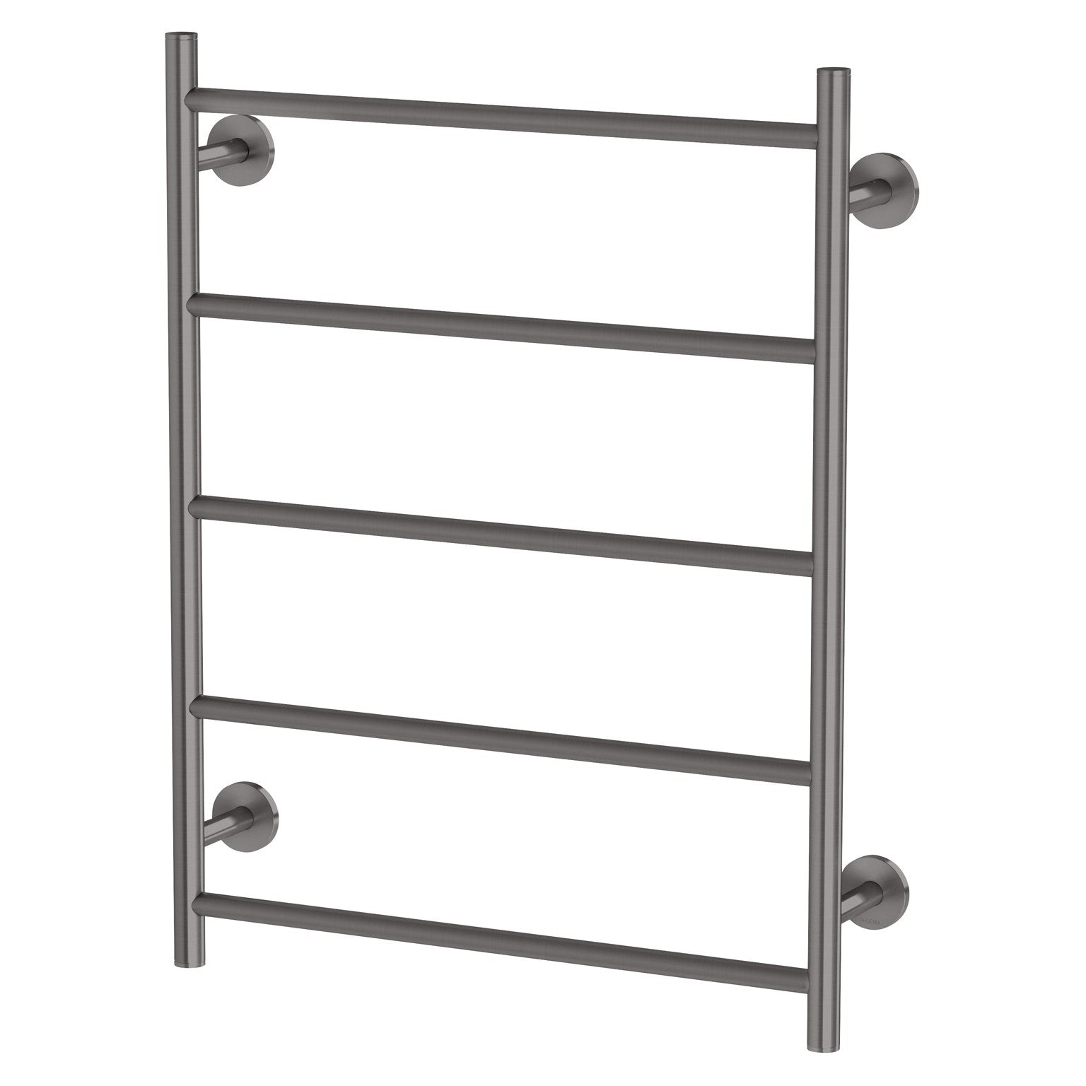 Phoenix Radii Heated Towel Ladder 550 x 740mm Round Plate Brushed Carbon