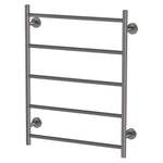 Phoenix Radii Heated Towel Ladder 550 x 740mm Round Plate Brushed Carbon