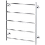 Phoenix Radii chrome towel ladder with round plates, shown front on against a white background