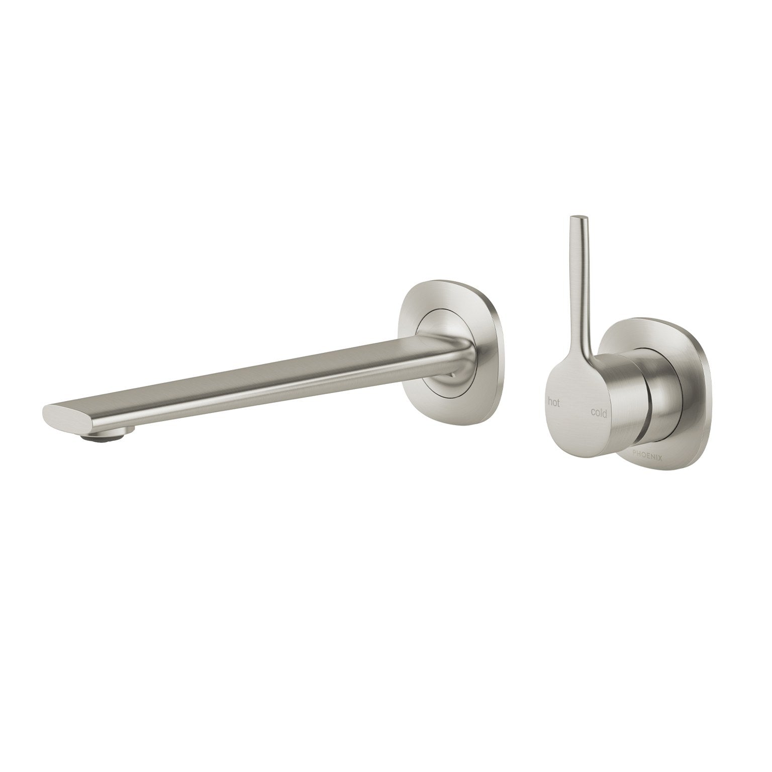 Phoenix Vask SwitchMix Wall Basin / Bath Mixer Set 200mm Pin Up Brushed Nickel