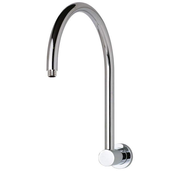 Phoenix Vivid high-rise shower arm in chrome, wall-mounted curved chrome shower arm only