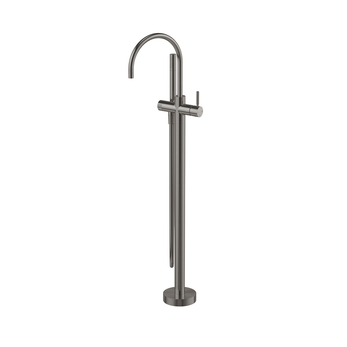 Phoenix Vivid MKII Floor Mounted Bath Mixer with Hand Shower - Brushed Carbon