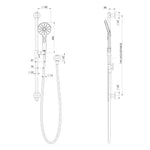Phoenix Vivid MKII Rail Shower - Chrome